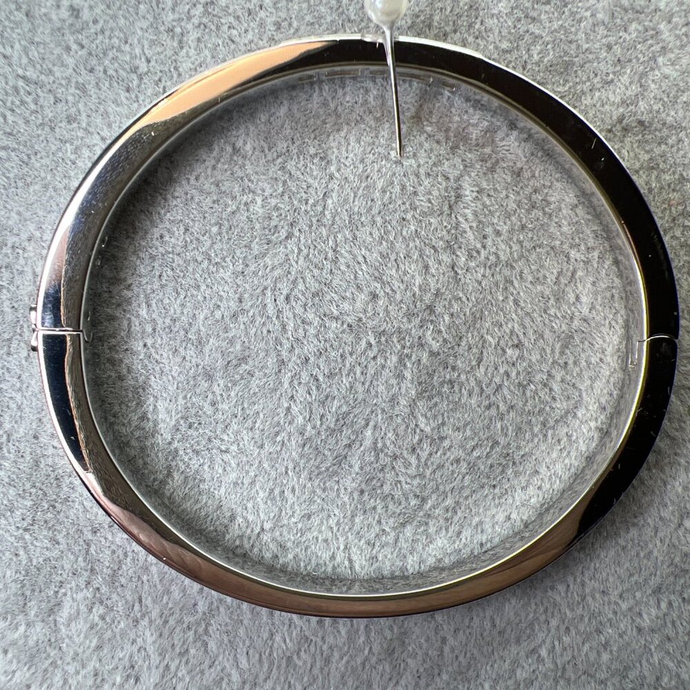 Danori CZ Channel Set, Silver Plated, Hinged Bracelet - NWOT - Picture 3 of 10